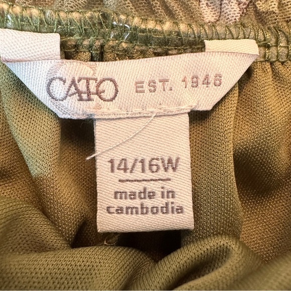 Women’s plus size floral shirt multicolored green puff blouse smocked size 14 16 - Picture 7 of 7